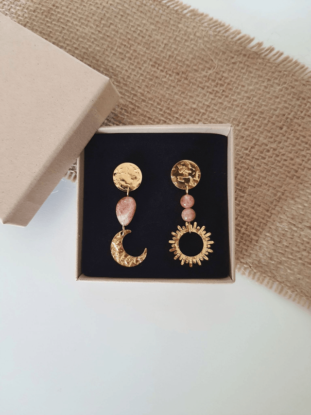 Boucles d'oreilles Pierre de soleil - Eclipse