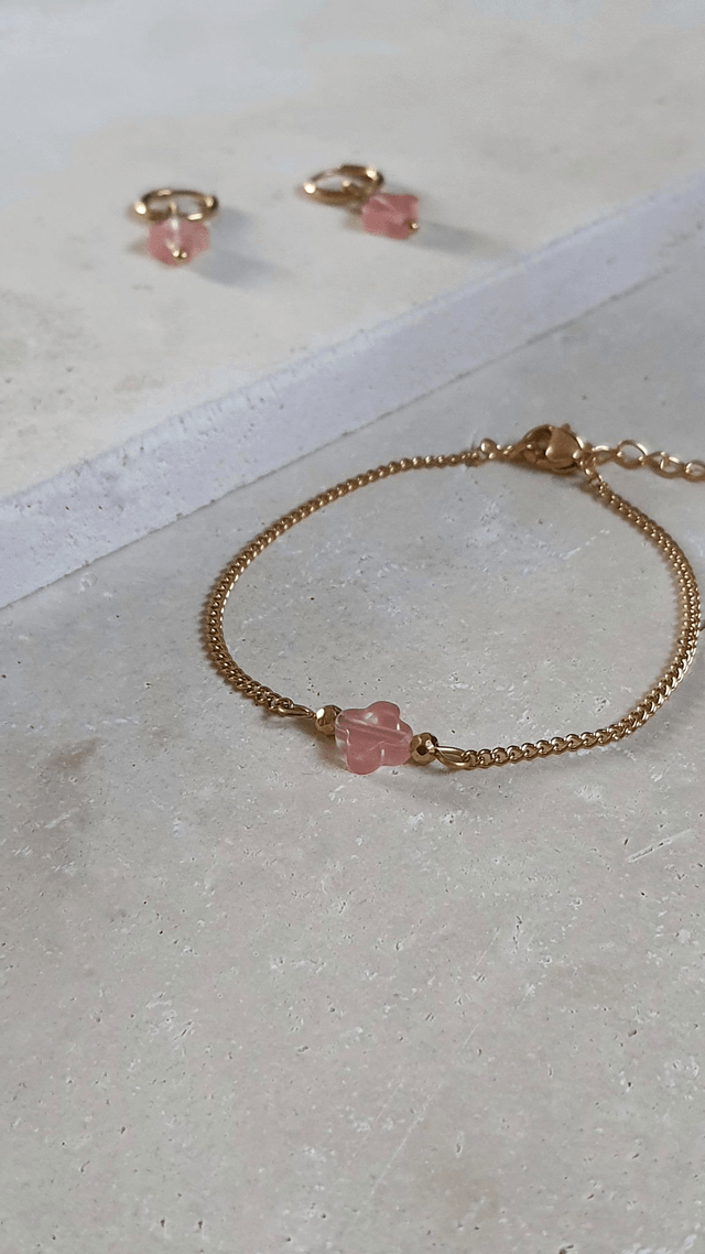 Composition Quartz rose - Trèfle 
