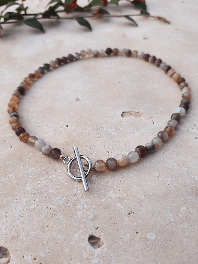 Collier Agate Botswana 