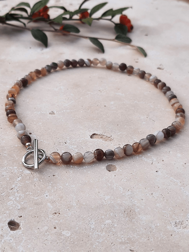 Collier Agate Botswana 