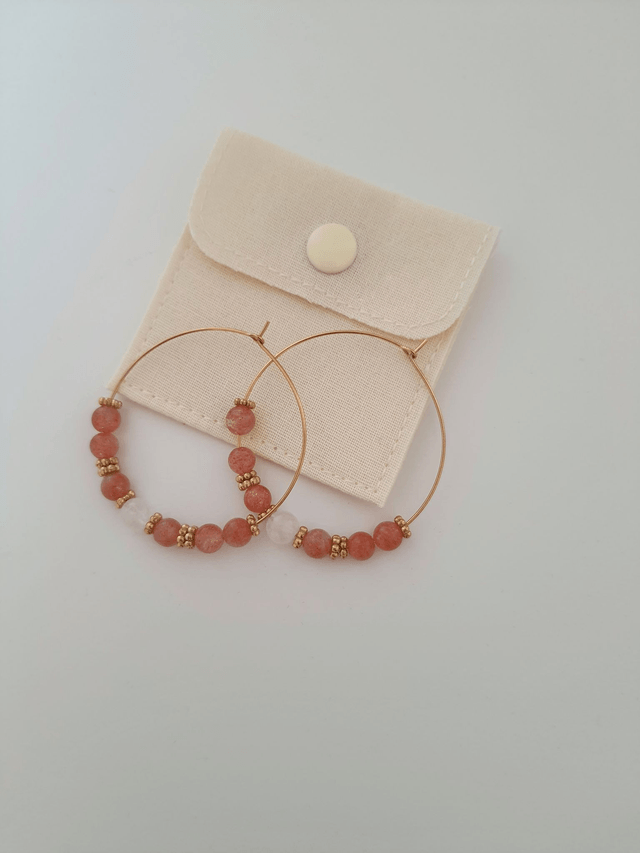 Boucles d'oreilles Pierre de soleil - Aube