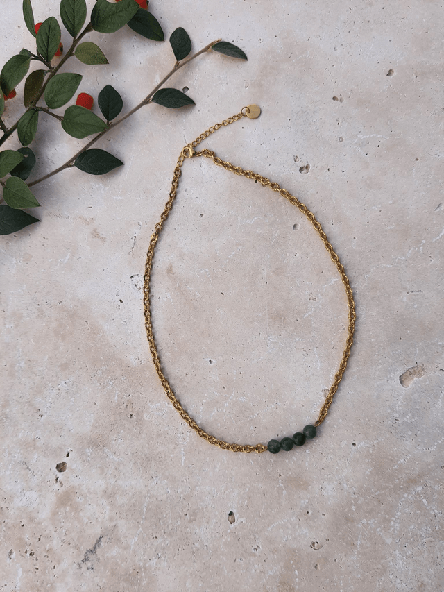 Collier Agate mousse - Déesse 
