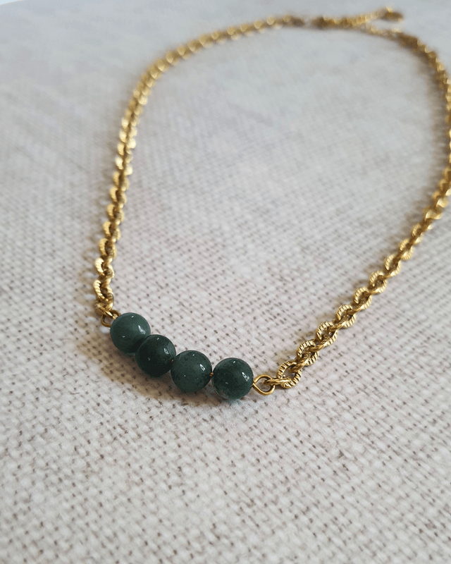 Collier Agate mousse - Déesse 